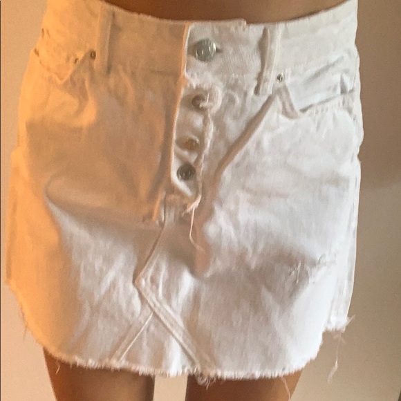 Zara white jean skirt sz xs - Picture 4 of 4